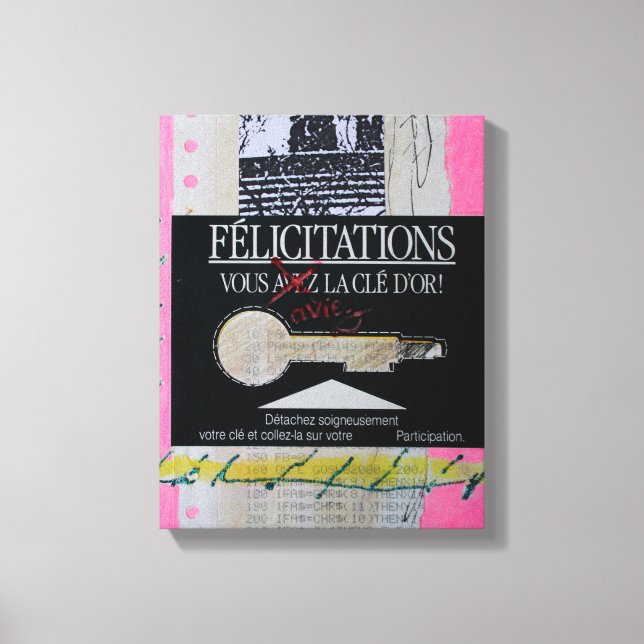 Lienzo Collages Bruyants Artist's Book Congrats Key C (Anverso)