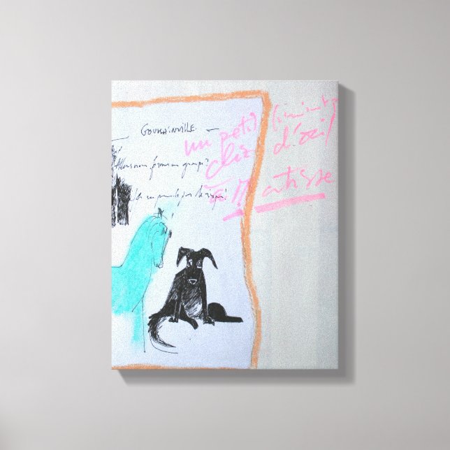 Lienzo Collages Bruyants Artist's Book Horse and Dog C (Anverso)