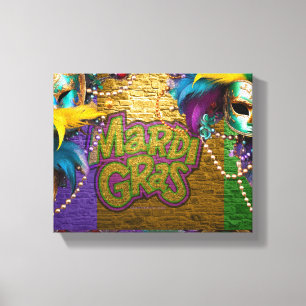 Lienzo Collares de perlas de SlipperyJoe's Mardi Gras dob
