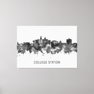 Lienzo College Station Texas Skyline BW
