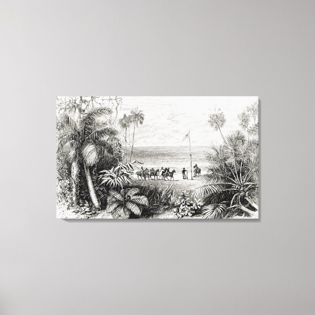 Lienzo Colocación de la bandera (Anverso)