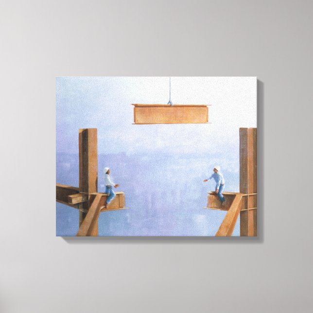 Lienzo Colocación del último enlace (Anverso)