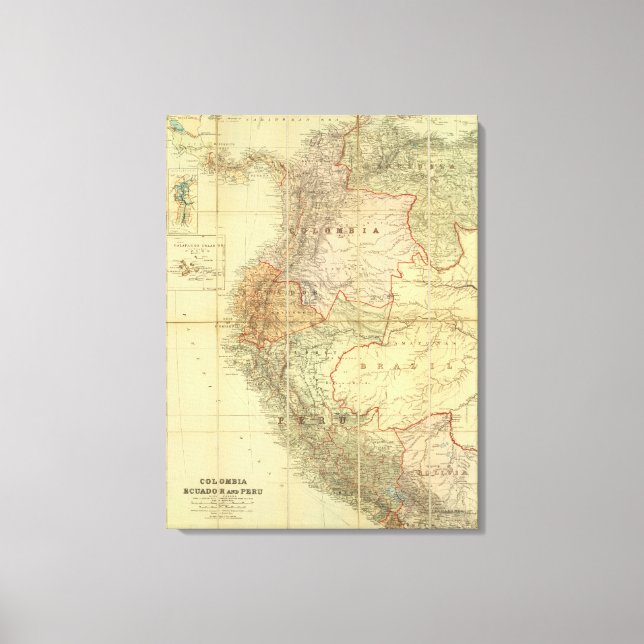 Lienzo Colombia, Ecuador, Perú, Panamá 3 (Anverso)