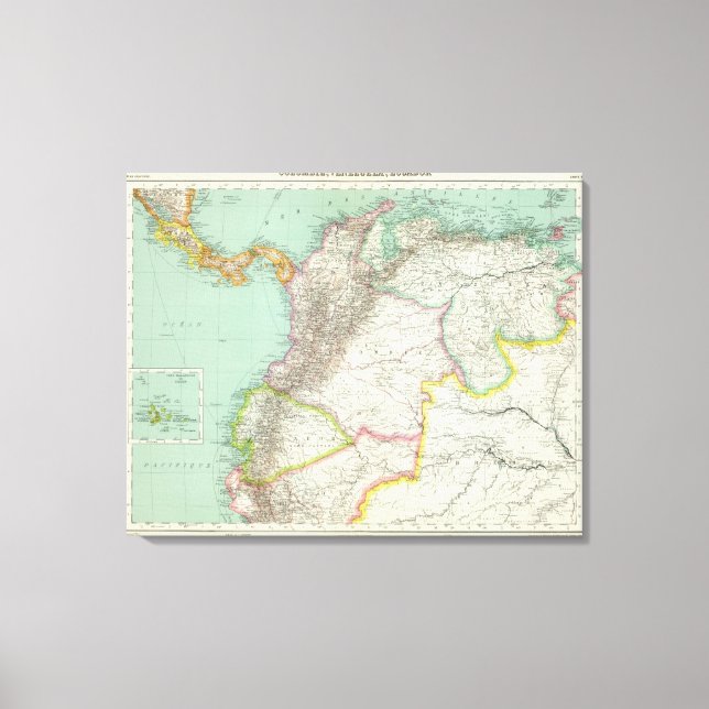 Lienzo Colombia, Venezuela (Anverso)