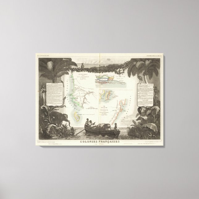 Lienzo Colonias francesas en África (Anverso)