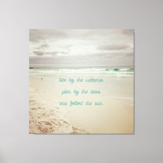 Lienzo Color costero Beach Life Wisdom (Anverso)
