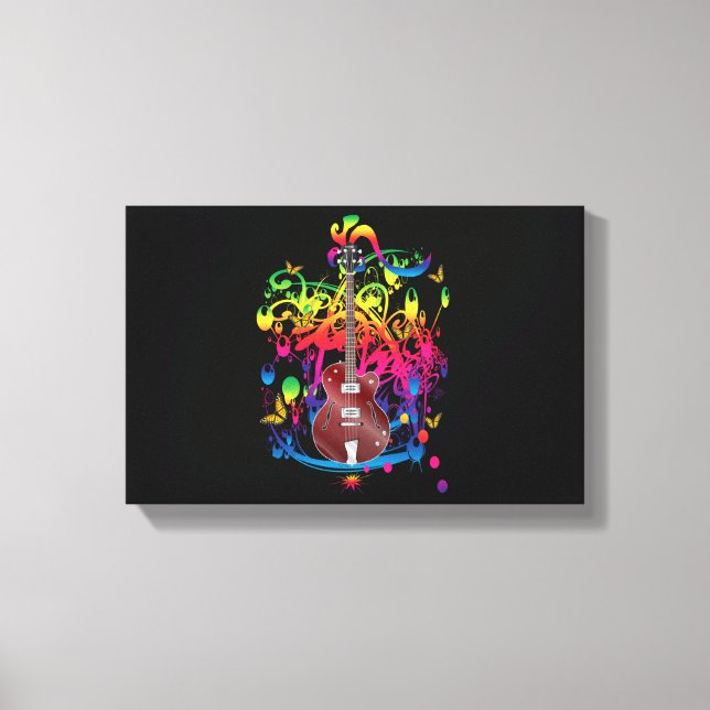 Lienzo Color explosión de bajo (Anverso)