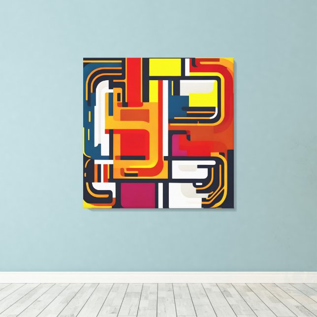 Lienzo Color Flow Maze (Insitu (piso de madera))