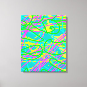 Lienzo Color Mis sueños Scribble Patrón Artesanía expresi