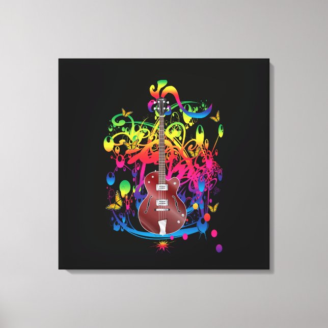 Lienzo Color splash de bajo (Anverso)