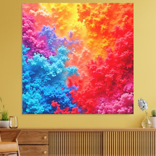 Lienzo Colores abstractos y vibrantes de nubes
