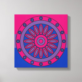 Lienzo Colores de la bandera del orgullo bisexual Mandala