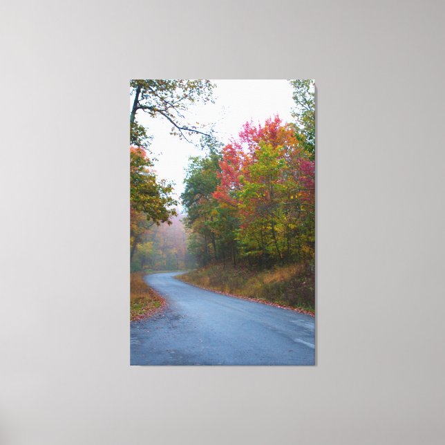 Lienzo Colores de otoño en Massanutten Mountain (Anverso)