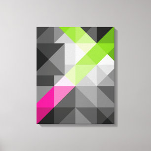 Lienzo Colores geométricos abstractos elegantes gris rosa