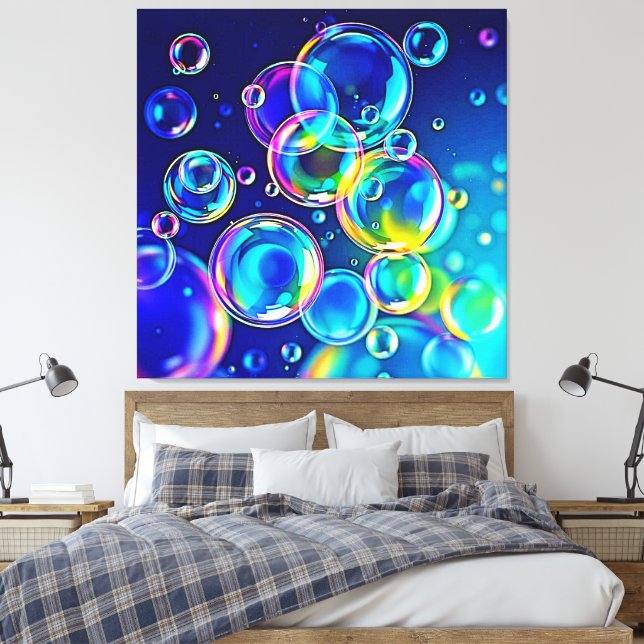 Lienzo Colores mágicos de burbujas (Insitu(Dormitorio))