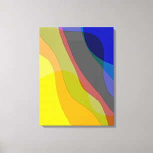 Lienzo Colores primarios Resumen 1212i - Rojo azul amaril