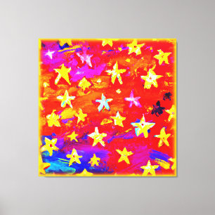 Lienzo Colores Vibrantes de Estrellas. Comprar Ahora