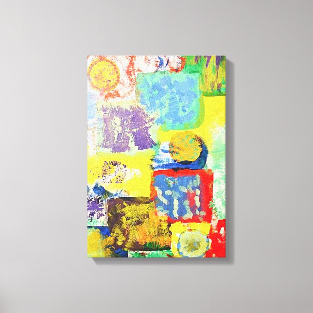 Lienzo Colorful Abstract Blocks (Anverso)