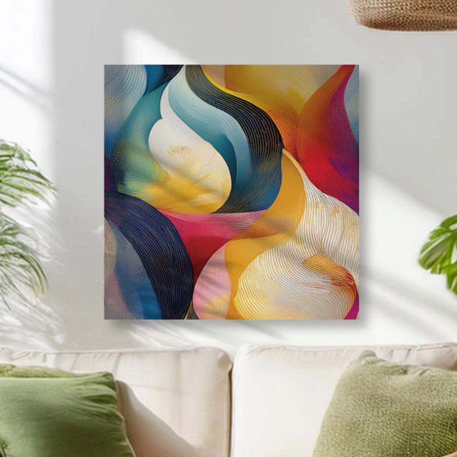 Lienzo Colorful Abstract Swirl Ribbons (Subido por el creador)