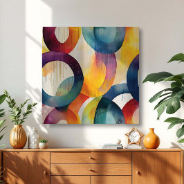 Lienzo Colorful Abstract Swirly Loops