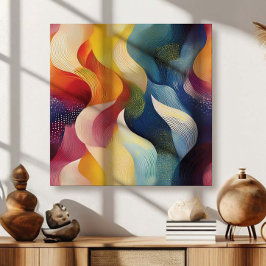Lienzo Colorful Abstract Swirly Ribbons
