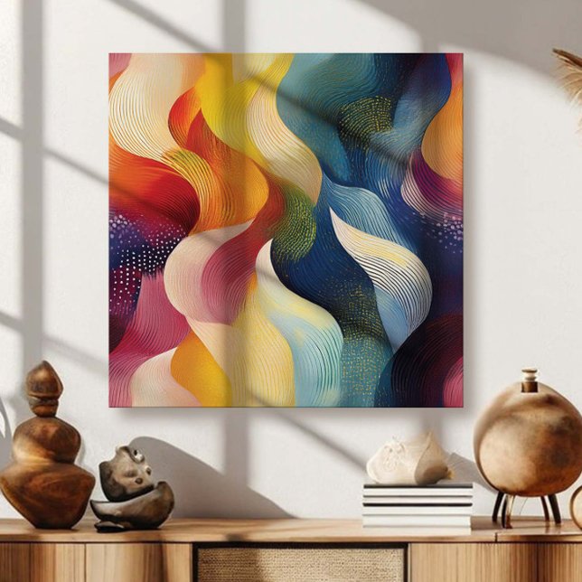 Lienzo Colorful Abstract Swirly Ribbons (Subido por el creador)