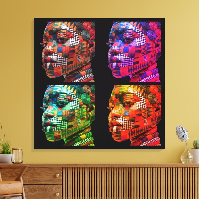 Lienzo Colorful Black Women Stretched Canvas Print (Insitu (Sala de estar))