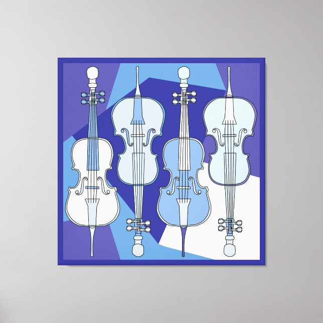 Lienzo Colorful Cello Blues (Anverso)