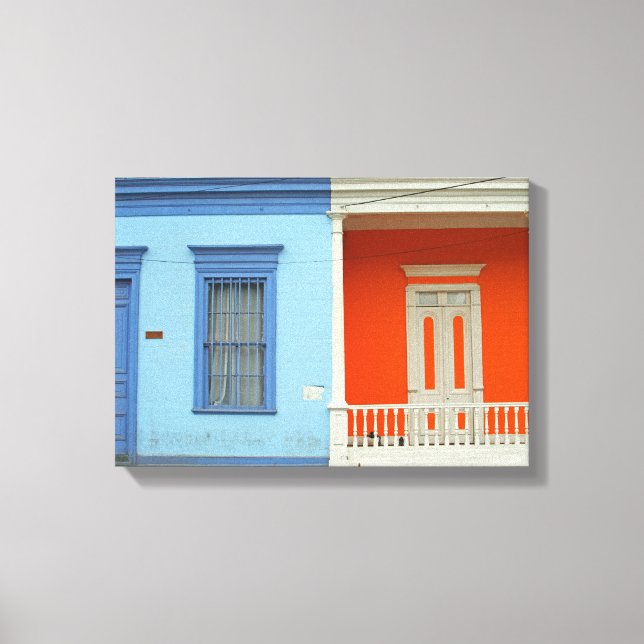 Lienzo Colorida calle Iquique (Anverso)