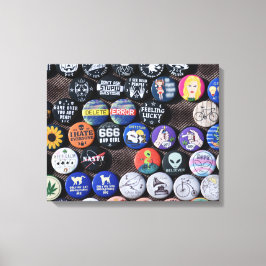 Lienzo Colorida colección de distintivos retro de época