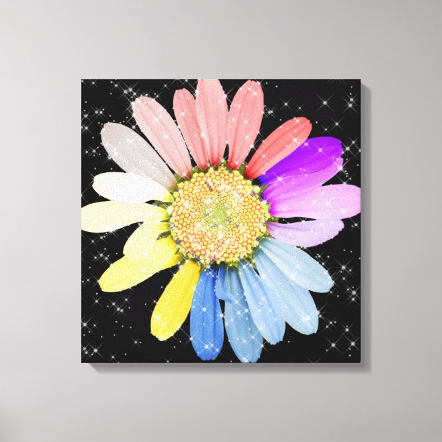Lienzo Colorida Daisy Sparkling (Anverso)