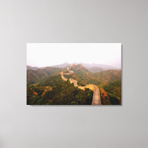 Lienzo Colorida escena en la gran pared de China en