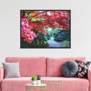 Lienzo Colorida fotografía de la caminata por el jardín d