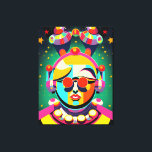 Lienzo Colorida persona espacial Pop Art<br><div class="desc">Una persona espacial única y colorida.</div>