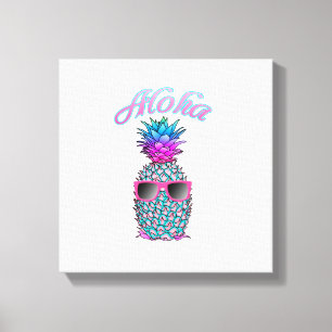 Lienzo Colorida piña Hawaian Aloha