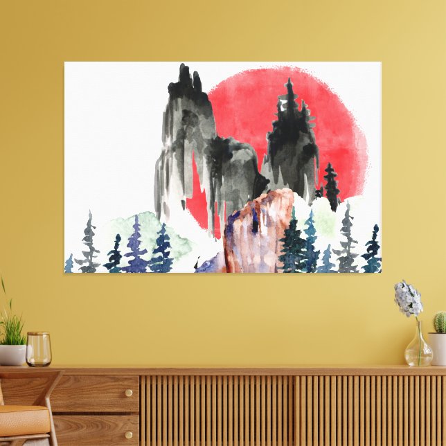 Lienzo Colorida pintura al atardecer (Insitu (Sala de estar))