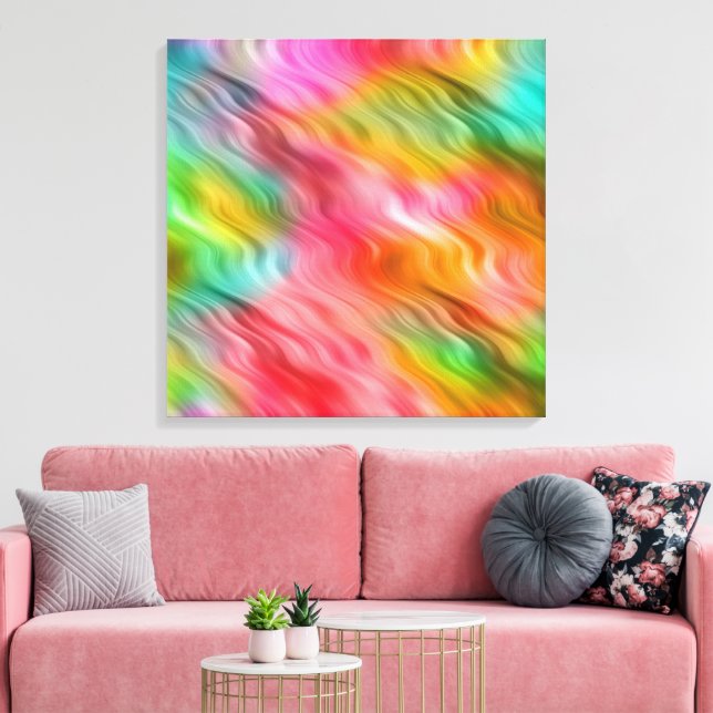 Lienzo Colorida textura ondulada de flor de grúa (Insitu (Sala de estar))