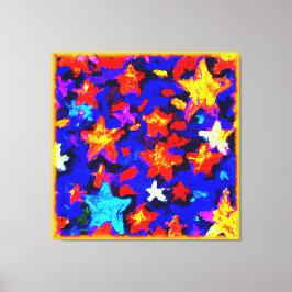 Lienzo "Coloridas estrellas impresionantes". ¡Hazte con u