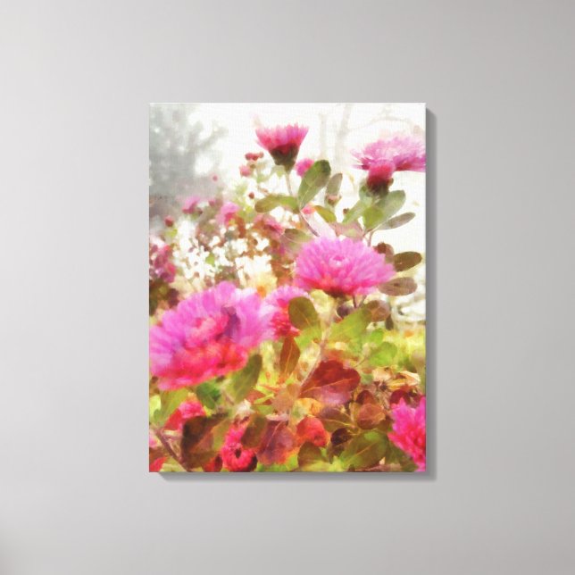 Lienzo Coloridas Mamáes de otoño rosadas (Anverso)
