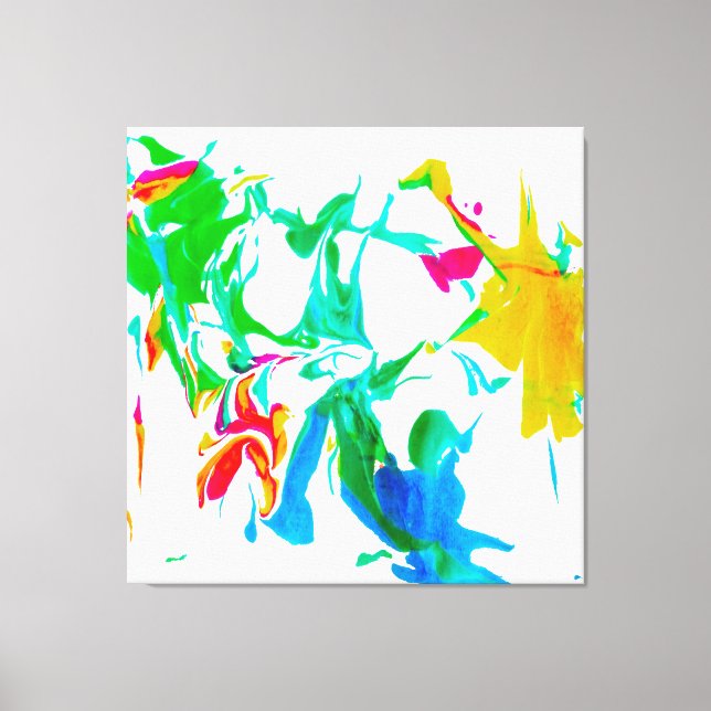 Lienzo Coloridas telarañas (Anverso)