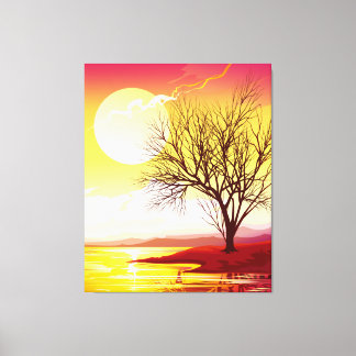Lienzo Colorido atardecer