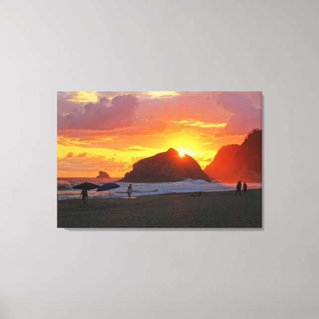 Lienzo Colorido atardecer (Anverso)