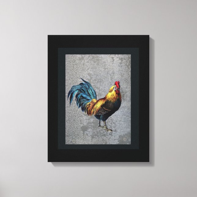 Lienzo Colorido Bantam Rooster (Anverso)
