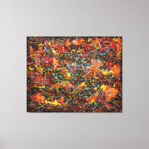 Lienzo COLORIDO ESLATTER XXV - Pintura de acción -Resumen