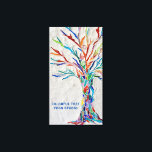 Lienzo Colorido estudio de yoga en árbol<br><div class="desc">Decore su casa o su estudio de yoga con esta atractiva y colorida huella de tela. Personalizar con tu nombre o el de tu estudio o negocio. El diseño original es un árbol de la vida de color arcoiris compuesto por pequeños trozos de cristal de colores vivos colocados en un...</div>