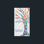 Lienzo Colorido estudio de yoga en árbol<br><div class="desc">Decore su casa o su estudio de yoga con esta atractiva y colorida huella de tela. Personalizar con tu nombre o el de tu estudio o negocio. El diseño original es un árbol de la vida de color arcoiris compuesto por pequeños trozos de cristal de colores vivos colocados en un...</div>