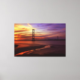 Lienzo Colorido Humber Bridge Sunset