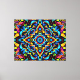 Lienzo Colorido Kaleidoscope Mandala Diseño Mug, almohada