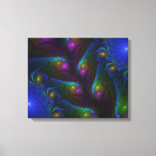 Lienzo Colorido luminoso abstracto moderno fractal alucin