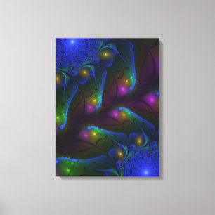 Lienzo Colorido Luminoso Abstracto Moderno Trippy Fractal